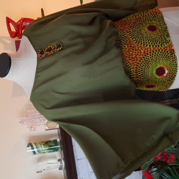 Handmade African print Blouse S/M - Picture 5 of 5